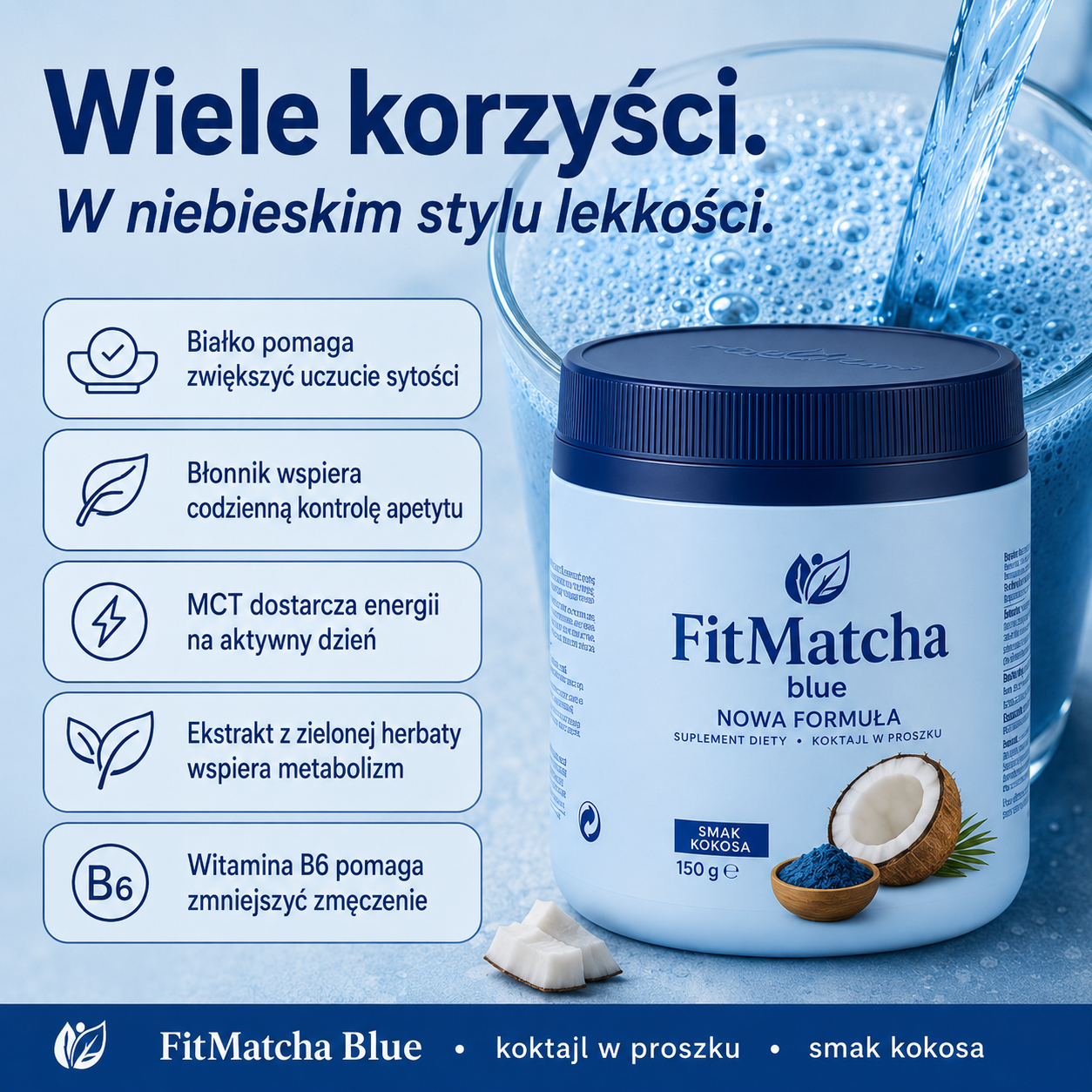 FitMatcha Blue — korzyści