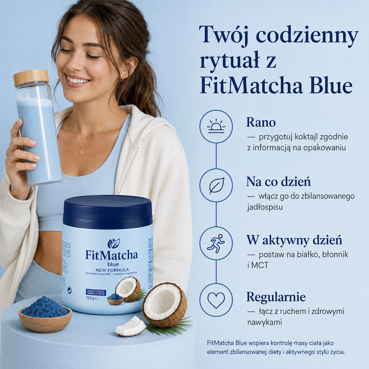 FitMatcha Blue — codzienny rytuał